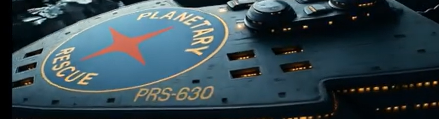 PRS-630 flying into asteroid field